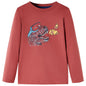 Kids' T-shirt with Long Sleeves Burnt Red 116