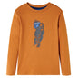 Kids' T-shirt with Long Sleeves Dark Ochre 104