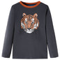 Kids' T-shirt with Long Sleeves Anthracite 116