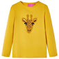 Kids' T-shirt with Long Sleeves Dark Ochre 116