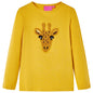 Kids' T-shirt with Long Sleeves Dark Ochre 140