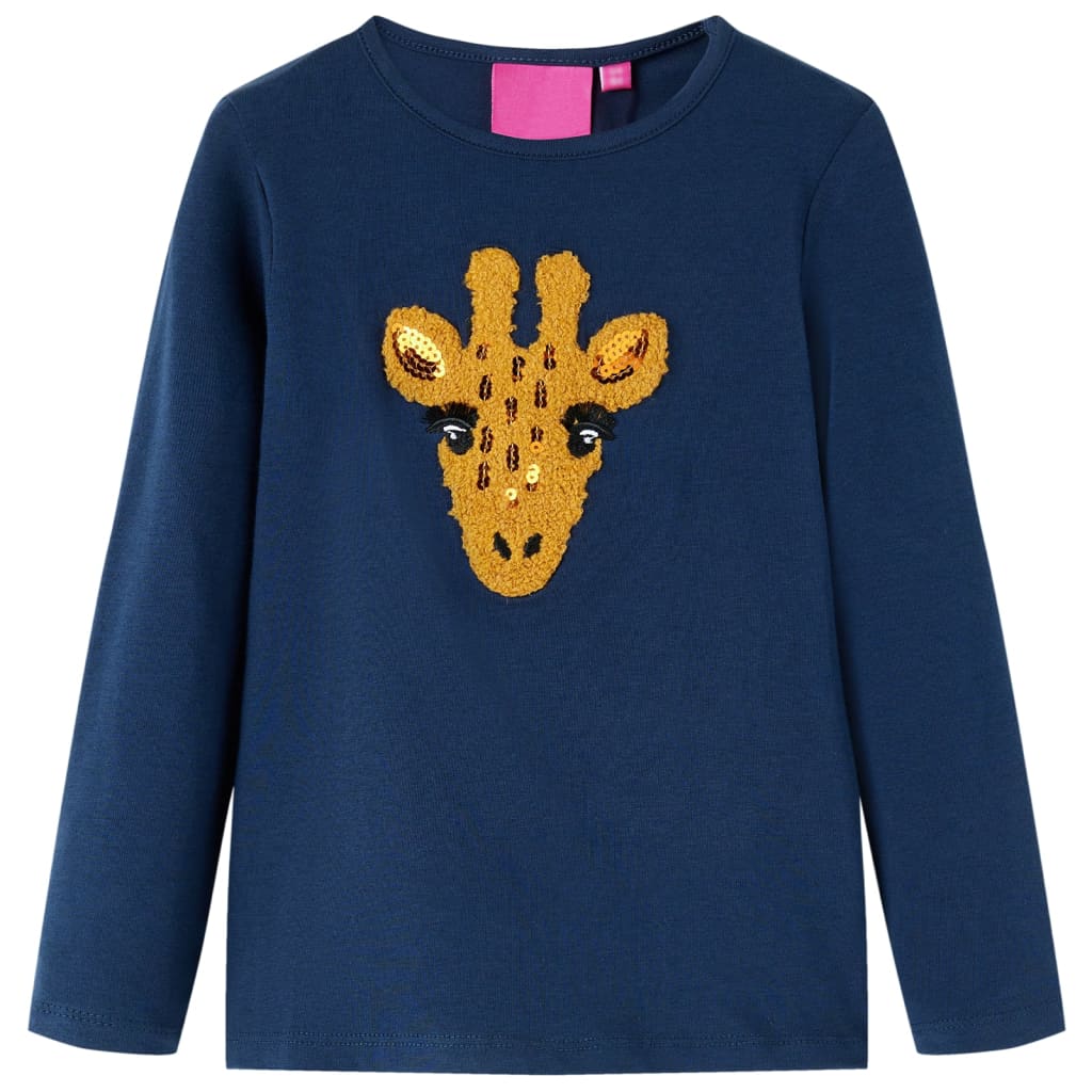 Kids' T-shirt with Long Sleeves Navy Blue 92