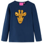 Kids' T-shirt with Long Sleeves Navy Blue 116