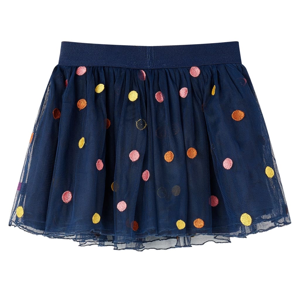 Kids' Tulle Skirt with Polka Dot Navy Blue 104