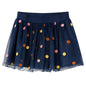 Kids' Tulle Skirt with Polka Dot Navy Blue 128