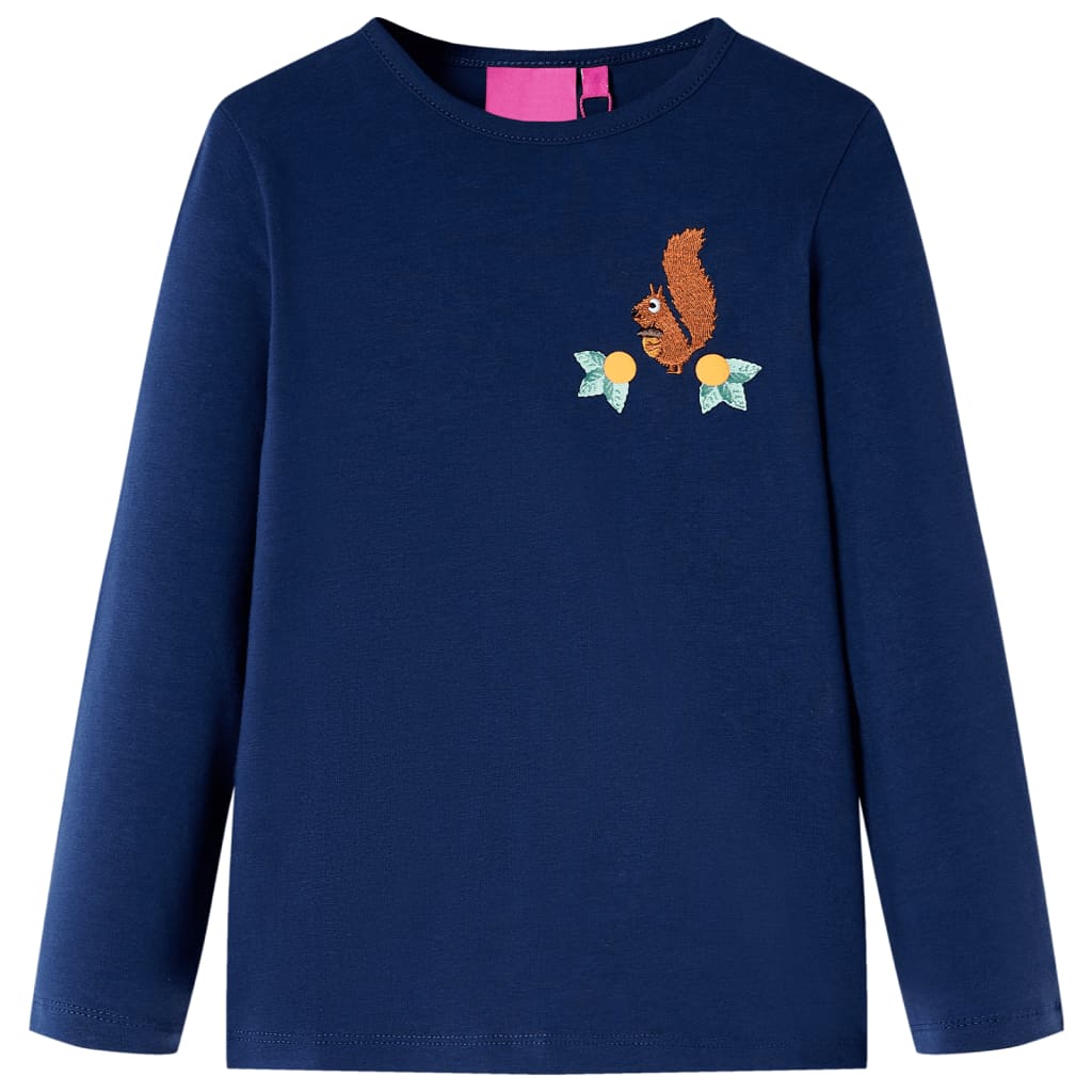 Kids' T-shirt with Long Sleeves Navy Blue 104