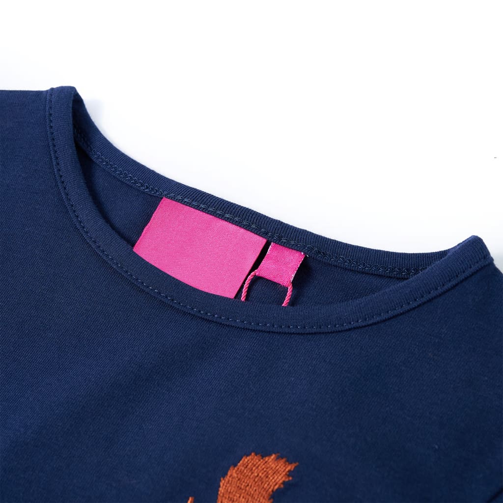 Kids' T-shirt with Long Sleeves Navy Blue 104