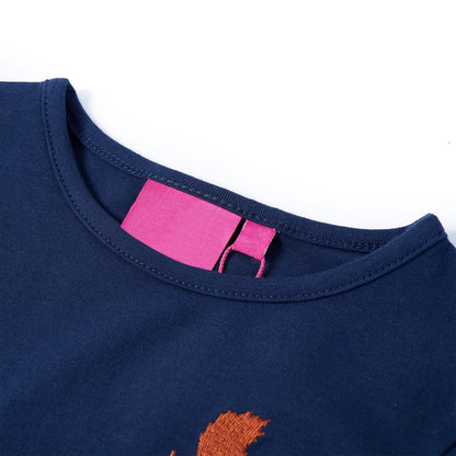 Kids' T-shirt with Long Sleeves Navy Blue 116