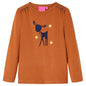 Kids' T-shirt with Long Sleeves Cognac 128