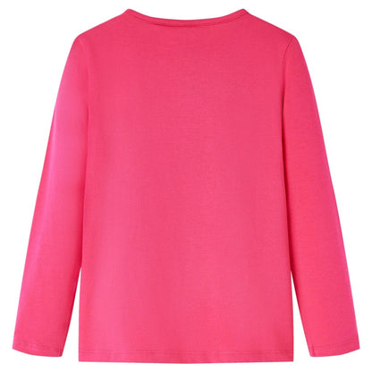 Kids' T-shirt with Long Sleeves Bright Pink 92