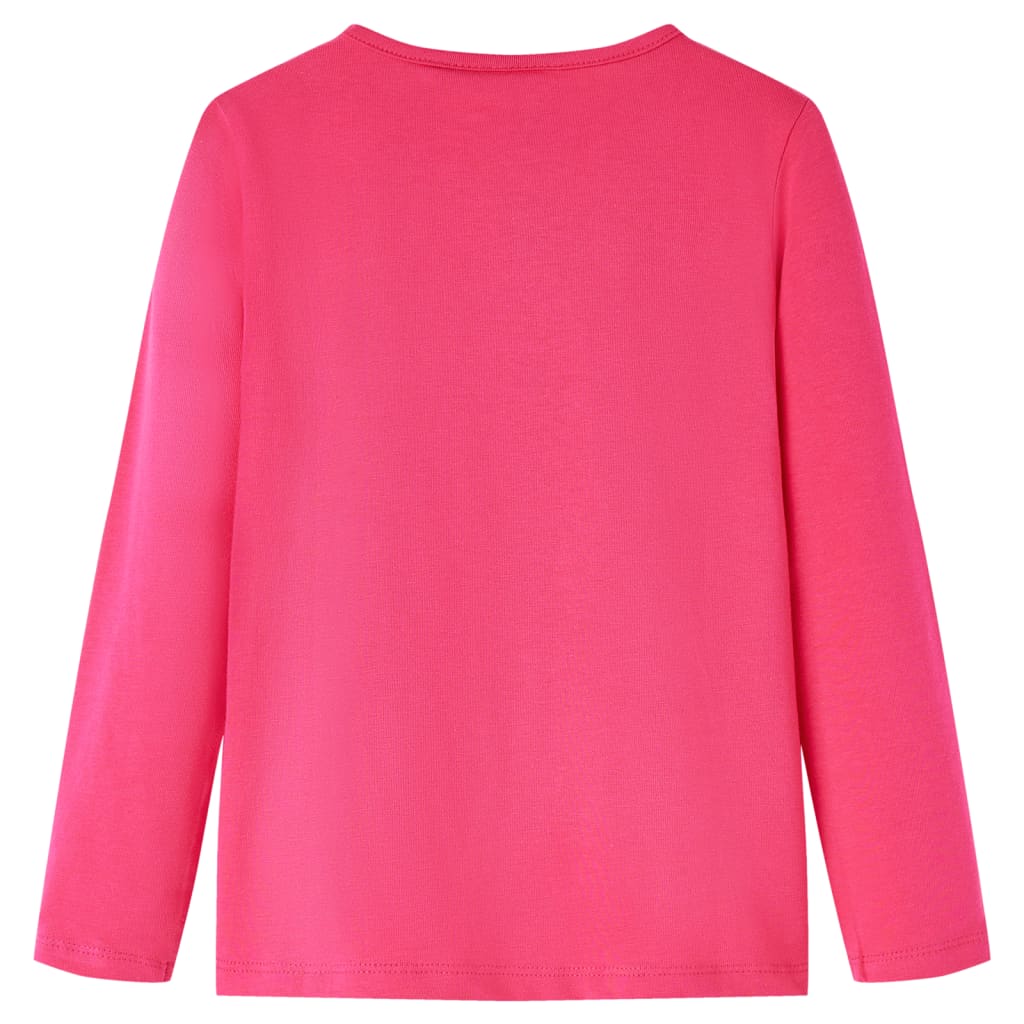 Kids' T-shirt with Long Sleeves Bright Pink 116