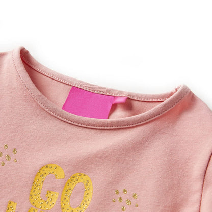 Kids' T-shirt with Long Sleeves Light Pink 92