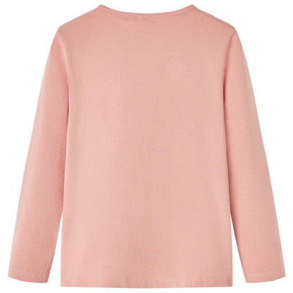 Kids' T-shirt with Long Sleeves Light Pink 140