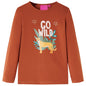 Kids' T-shirt with Long Sleeves Cognac 104