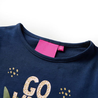 Kids' T-shirt with Long Sleeves Navy Blue 104