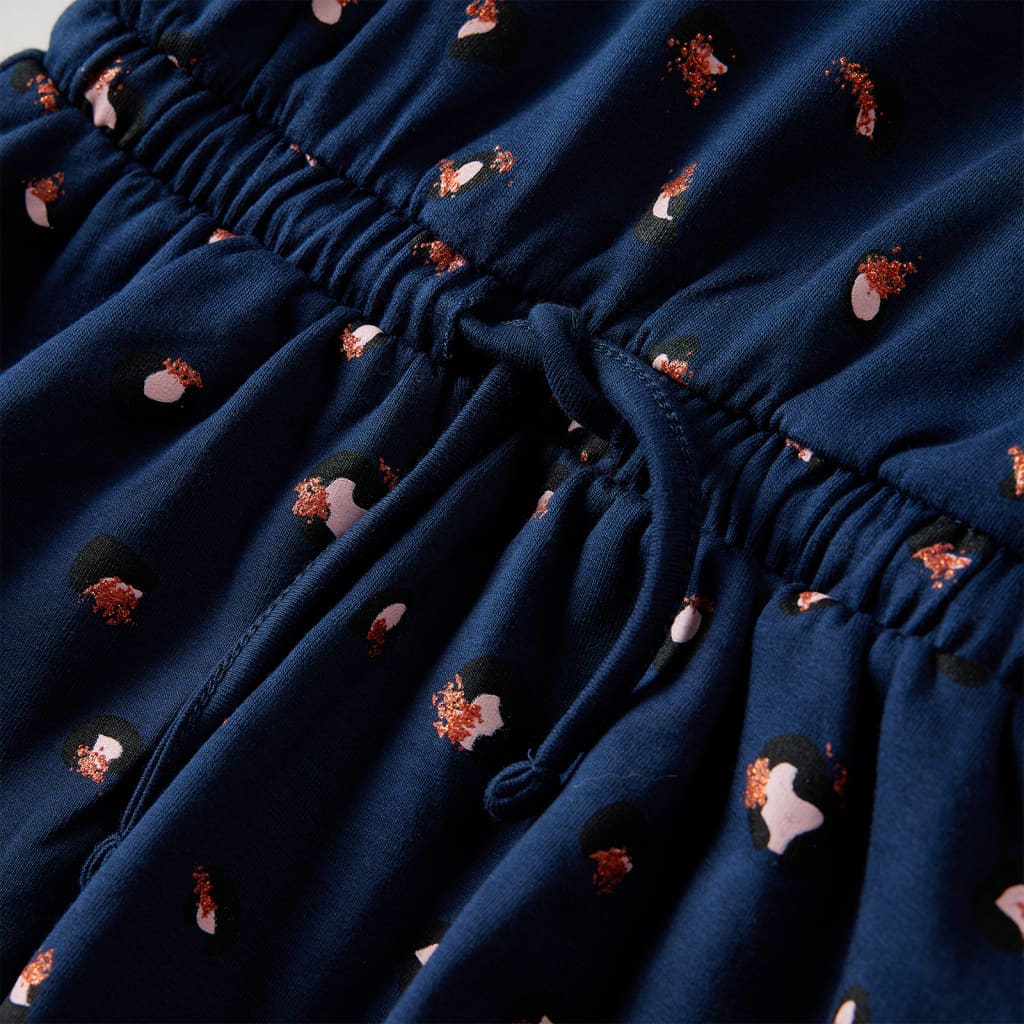 Kids' Dress with Long Sleeves Navy Blue 104