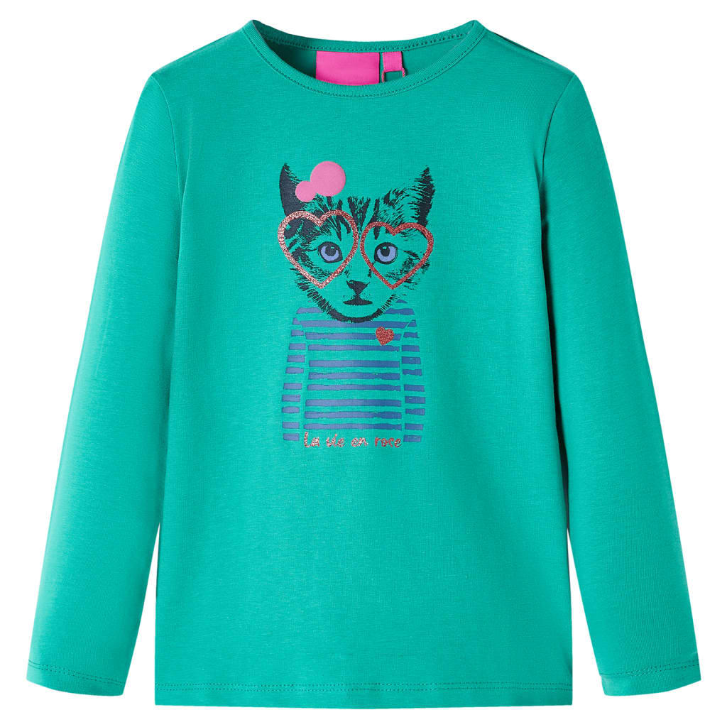 Kids' T-shirt with Long Sleeves Bright Green 104