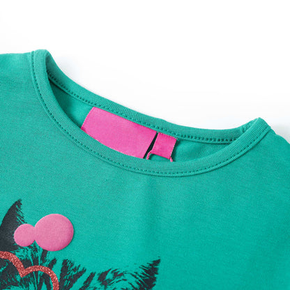 Kids' T-shirt with Long Sleeves Bright Green 104