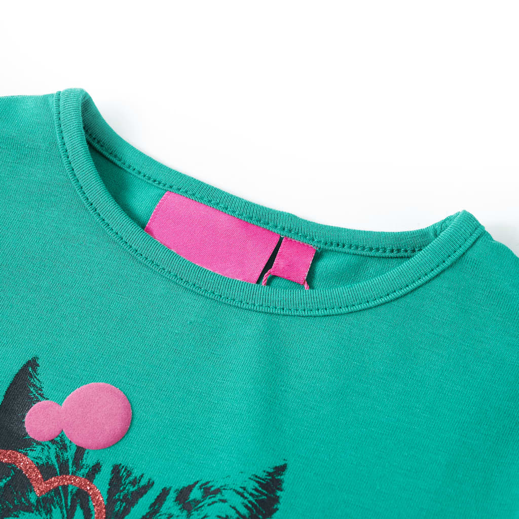 Kids' T-shirt with Long Sleeves Bright Green 128