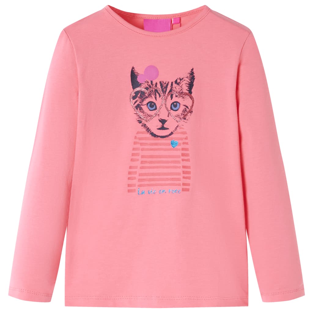 Kids' T-shirt with Long Sleeves Pink 104