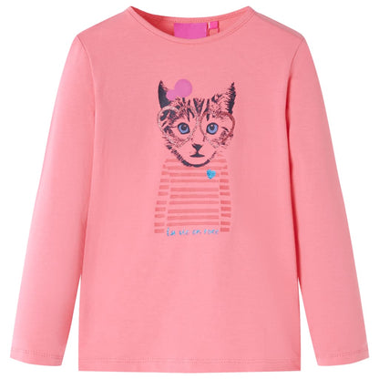 Kids' T-shirt with Long Sleeves Pink 104