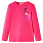 Kids' T-shirt with Long Sleeves Bright Pink 92