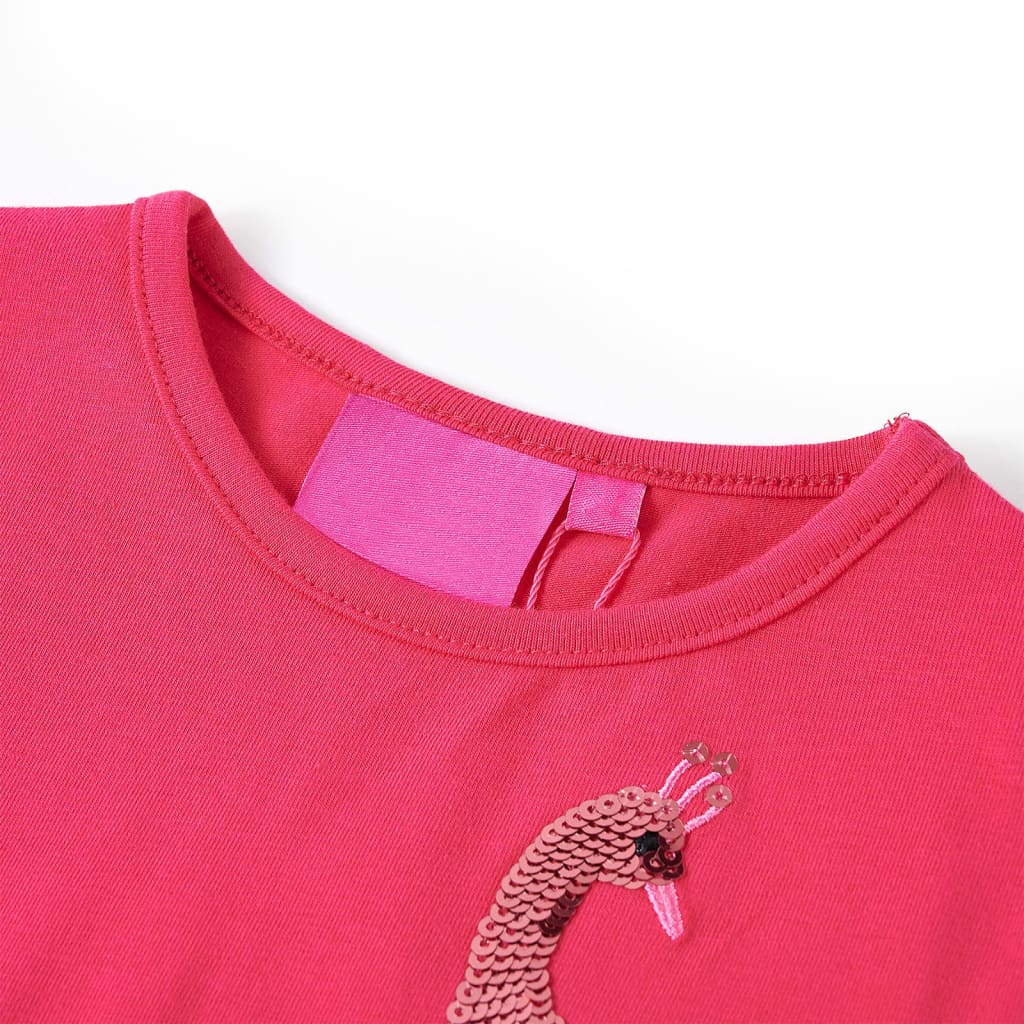 Kids' T-shirt with Long Sleeves Bright Pink 92