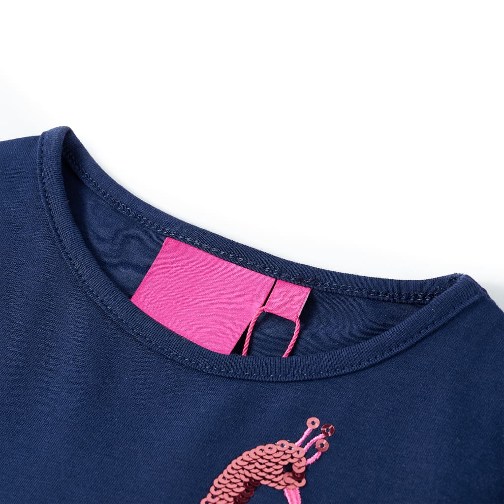 Kids' T-shirt with Long Sleeves Navy Blue 104