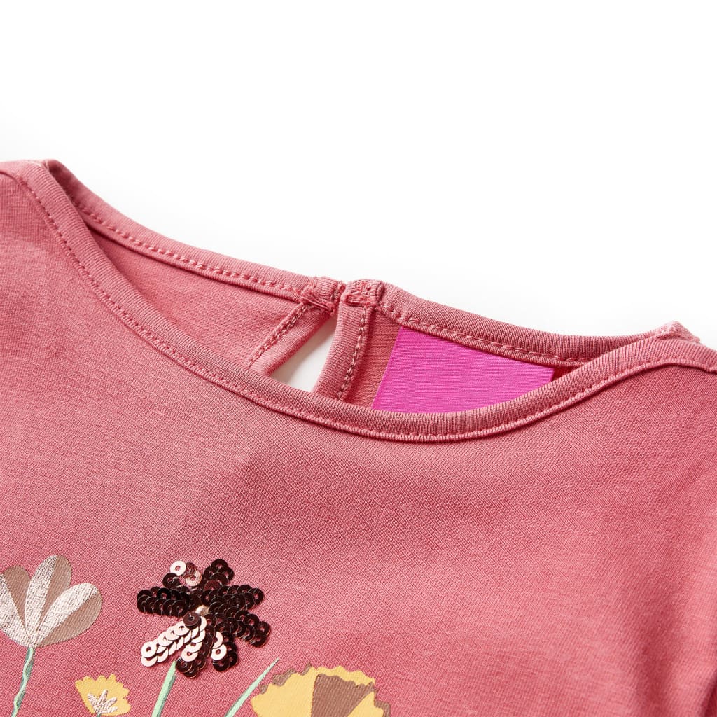 Kids' T-shirt with Long Sleeves Old Pink 92