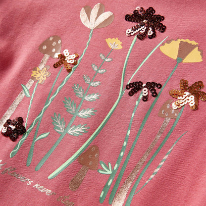 Kids' T-shirt with Long Sleeves Old Pink 92