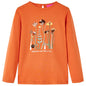 Kids' T-shirt with Long Sleeves Burnt Orange 92