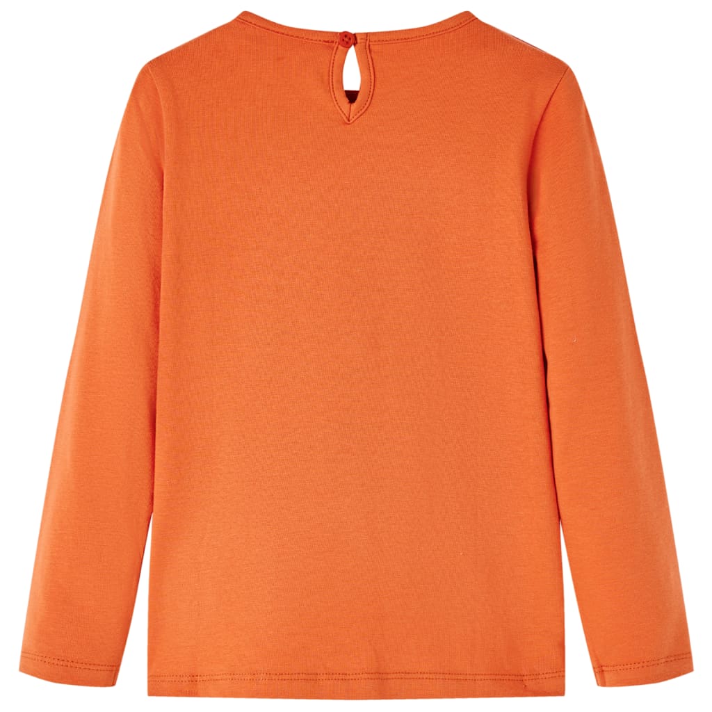 Kids' T-shirt with Long Sleeves Burnt Orange 92