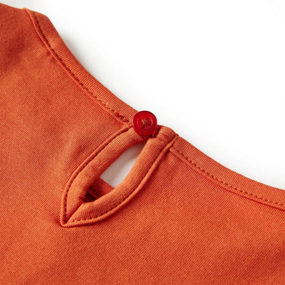 Kids' T-shirt with Long Sleeves Burnt Orange 116