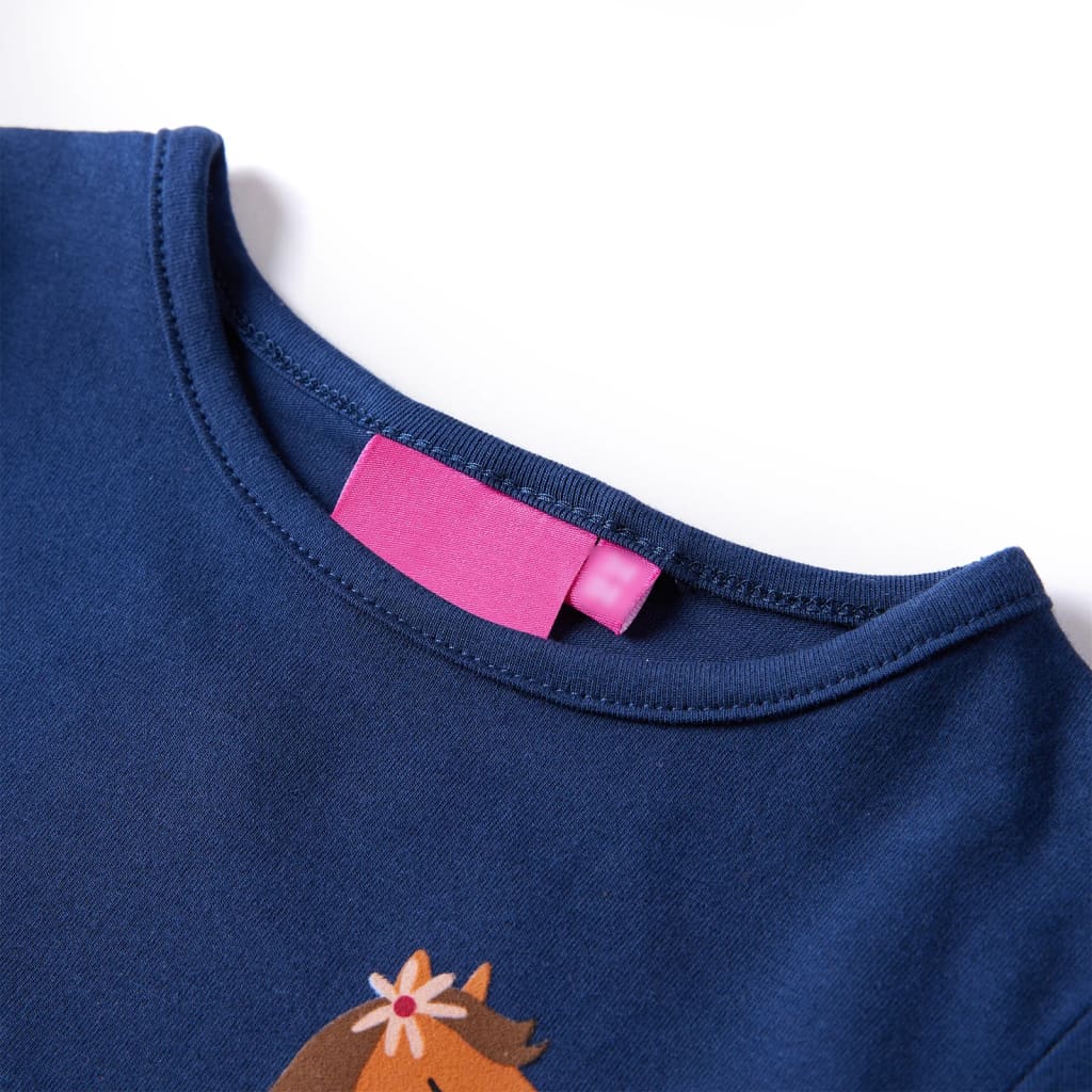 Kids' T-shirt with Long Sleeves Navy Blue 116