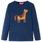 Kids' T-shirt with Long Sleeves Navy Blue 140