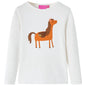 Kids' T-shirt with Long Sleeves Ecru 104