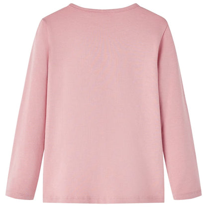 Kids' T-shirt with Long Sleeves Light Pink 116