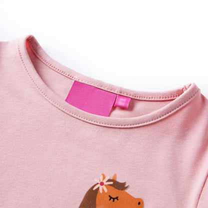 Kids' T-shirt with Long Sleeves Light Pink 116