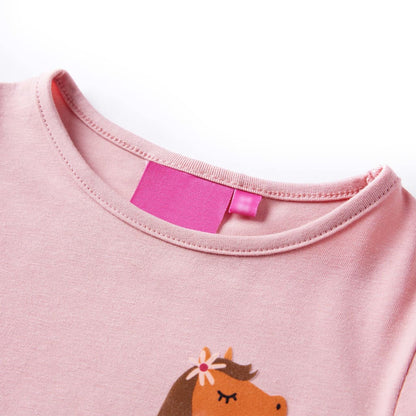 Kids' T-shirt with Long Sleeves Light Pink 128