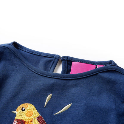 Kids' T-shirt with Long Sleeves Navy Blue 104