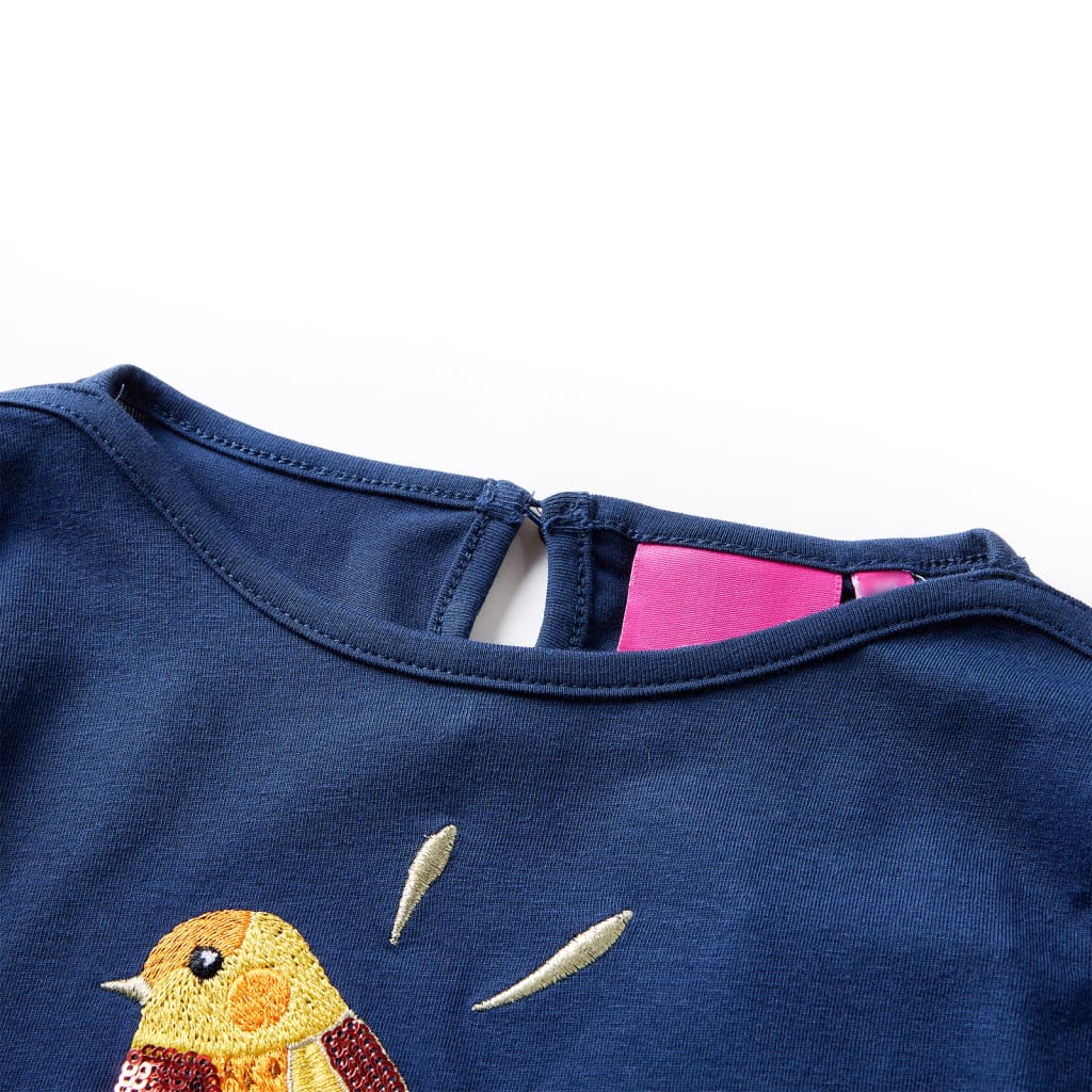 Kids' T-shirt with Long Sleeves Navy Blue 116