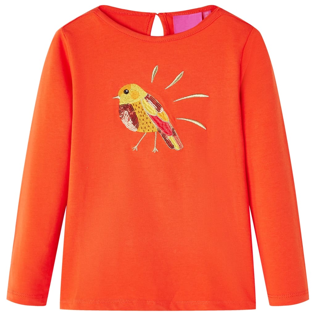 Kids' T-shirt with Long Sleeves Dark Orange 104