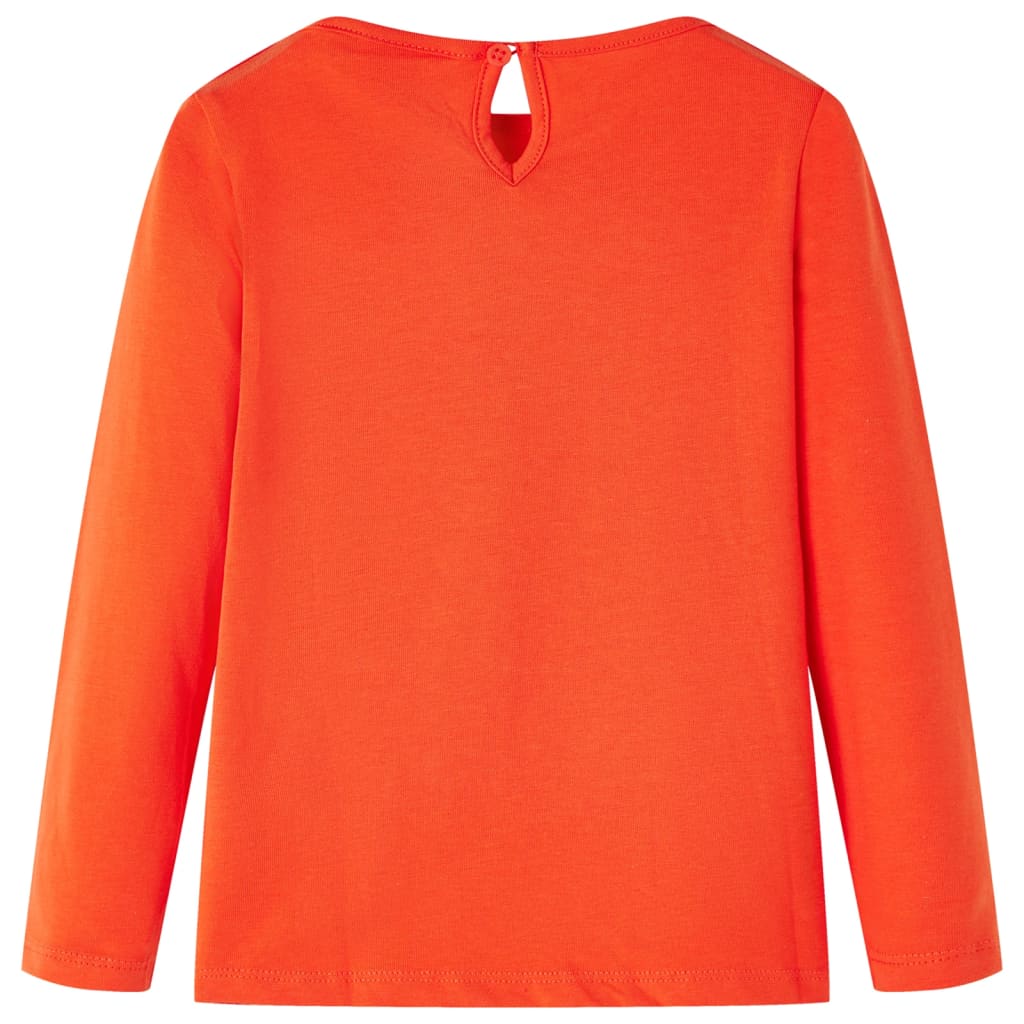 Kids' T-shirt with Long Sleeves Dark Orange 104