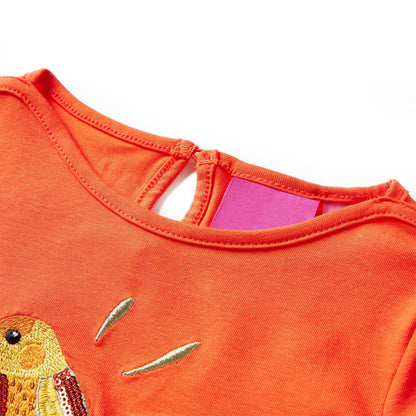 Kids' T-shirt with Long Sleeves Dark Orange 104