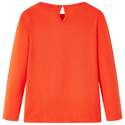 Kids' T-shirt with Long Sleeves Dark Orange 116