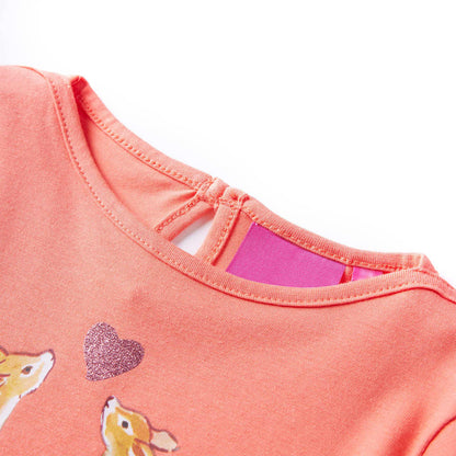 Kids' T-shirt with Long Sleeves Coral 92