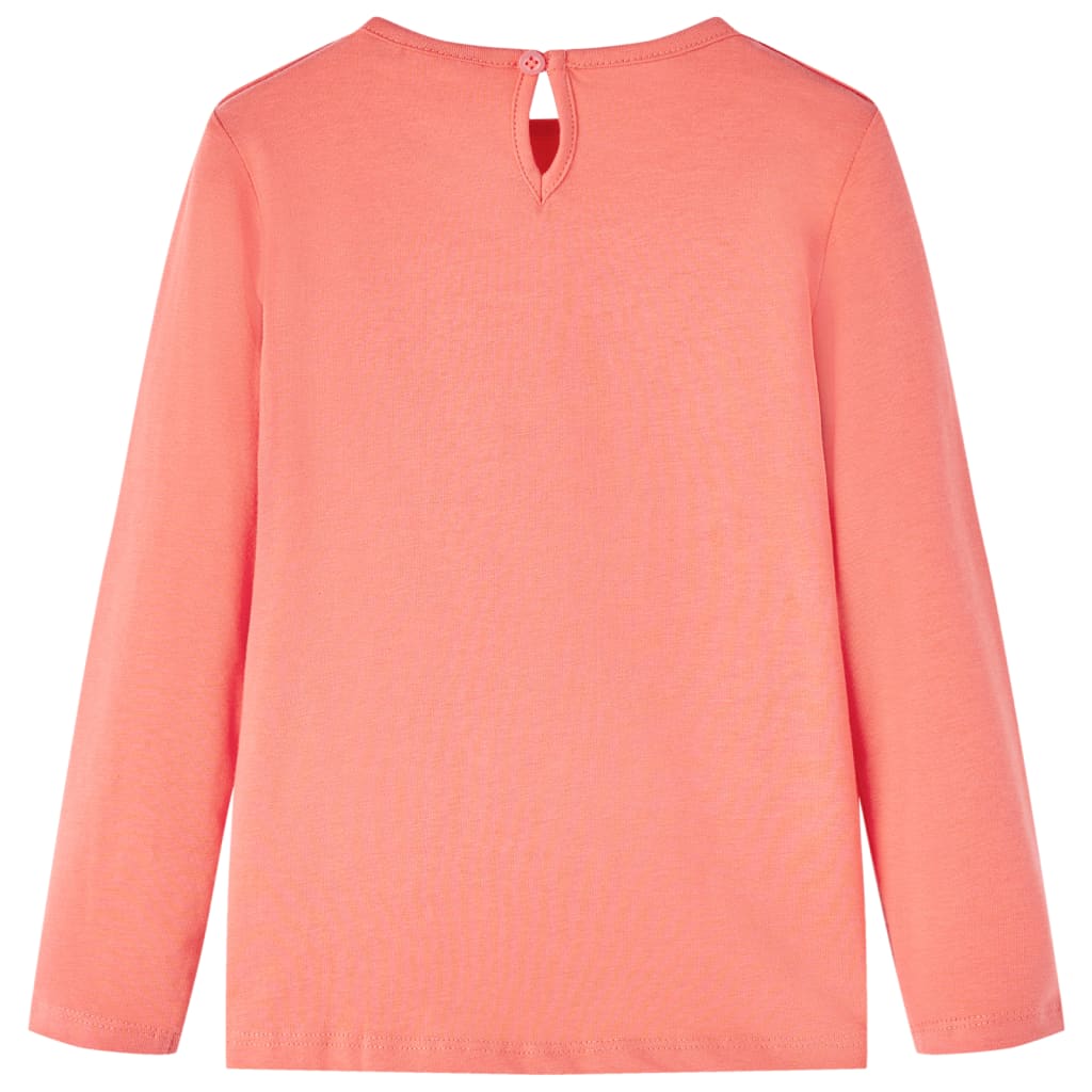 Kids' T-shirt with Long Sleeves Coral 116