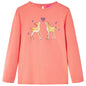 Kids' T-shirt with Long Sleeves Coral 128