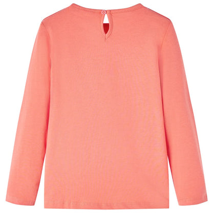 Kids' T-shirt with Long Sleeves Coral 128