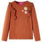 Kids' T-shirt with Long Sleeves Cognac 128